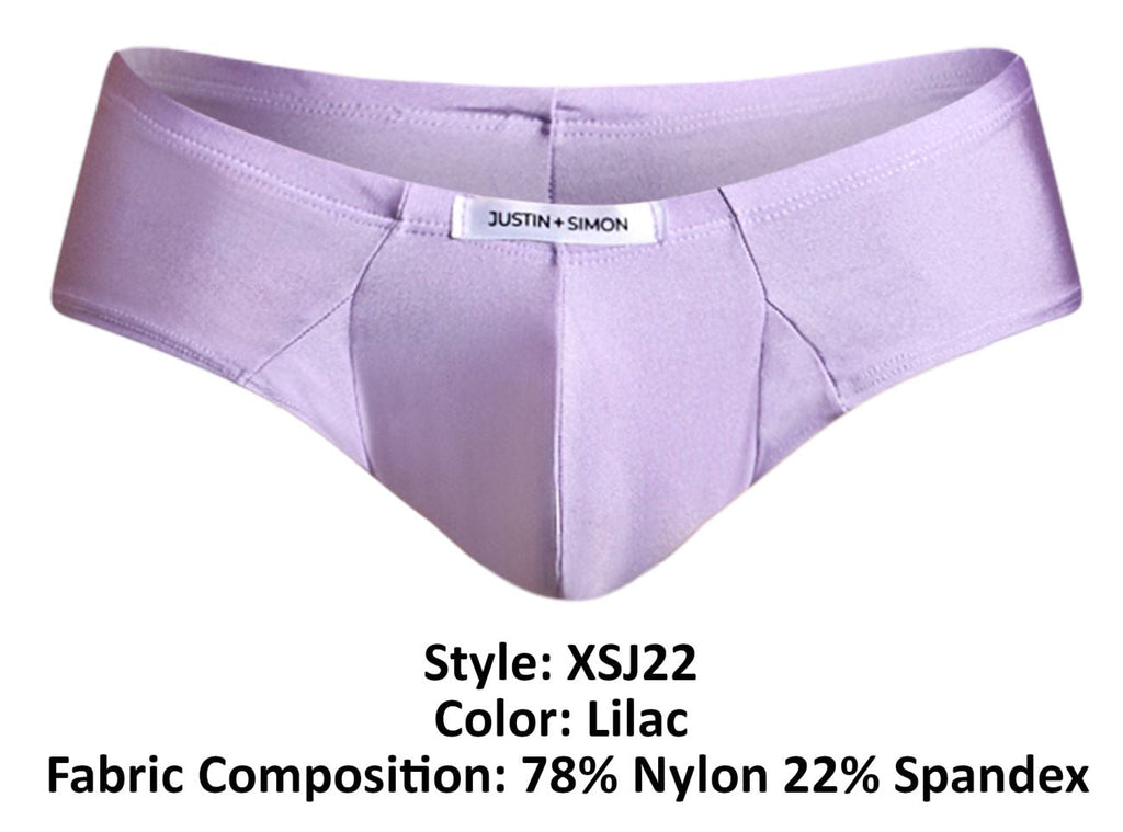 JUSTIN+SIMON Men's Underwear XSJ22 Cheek Briefs Color Lilac