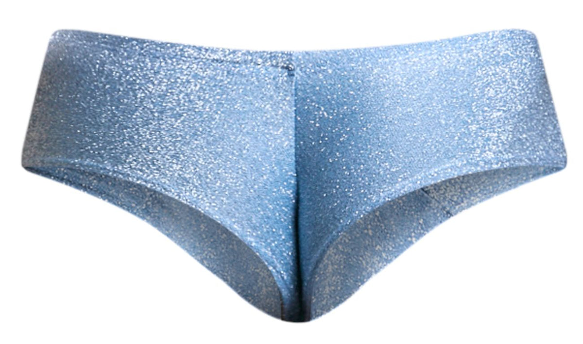 JUSTIN+SIMON Men's Underwear XSJ22 Cheek Briefs Color Lurex Blue