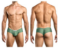 JUSTIN+SIMON Men's Underwear XSJ22 Cheek Briefs Color New Green