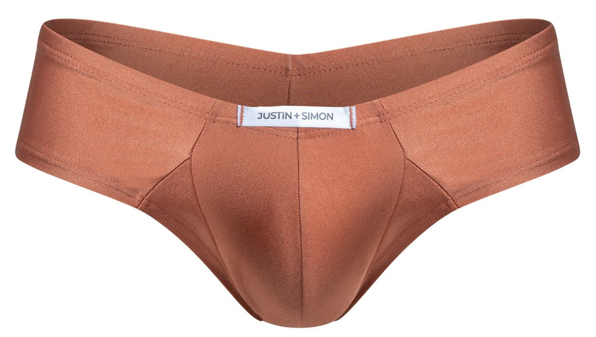 JUSTIN+SIMON Men's Underwear XSJ22 Cheek Briefs Color Ochre