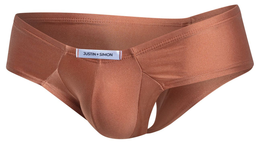 JUSTIN+SIMON Men's Underwear XSJ22 Cheek Briefs Color Ochre