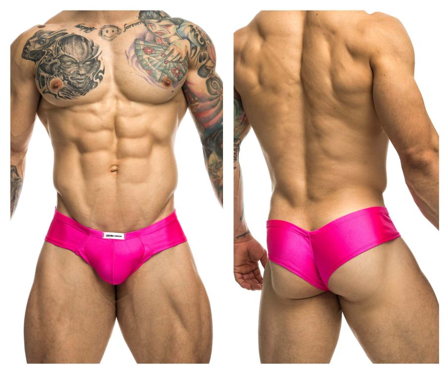 JUSTIN+SIMON Men's Underwear XSJ22 Cheek Briefs Color Pink