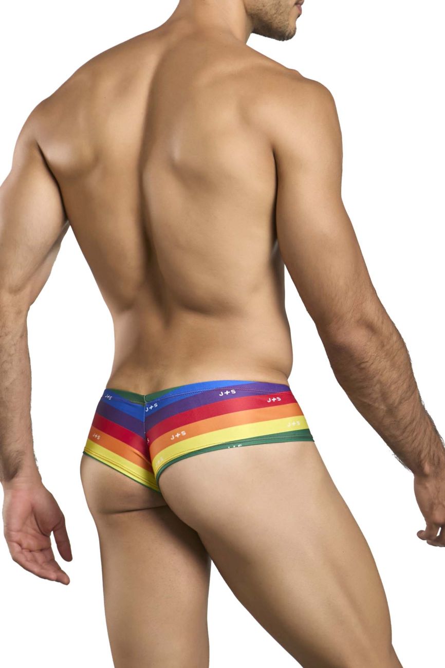 JUSTIN+SIMON Men's Underwear XSJ22 Cheek Briefs Color Pride