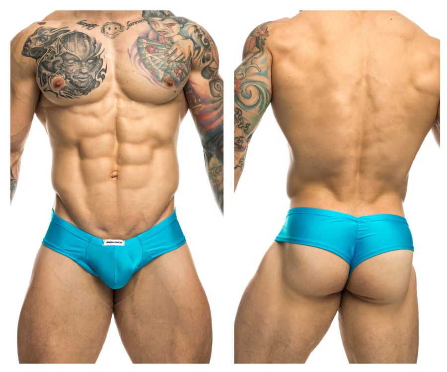 JUSTIN+SIMON Men's Underwear XSJ22 Cheek Briefs Color Turquoise