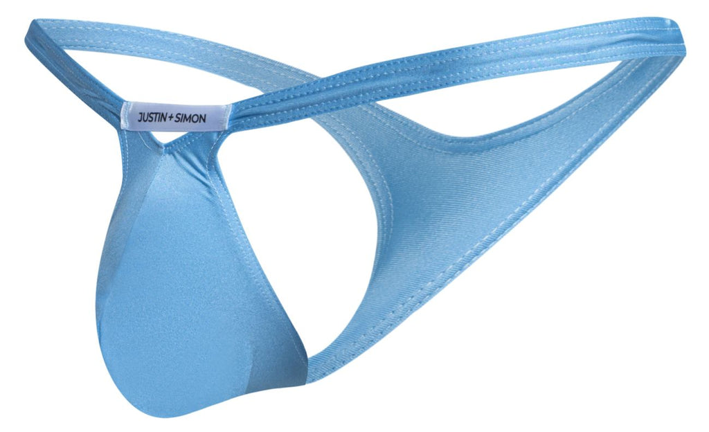 JUSTIN+SIMON Men's Underwear XSJBU02 Bulge Thongs Color Baby Blue