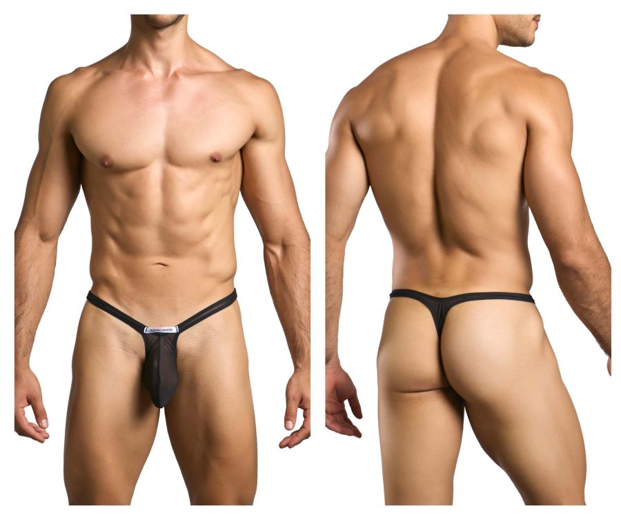 JUSTIN+SIMON Men's Underwear XSJBU02 Bulge Thongs Color Black