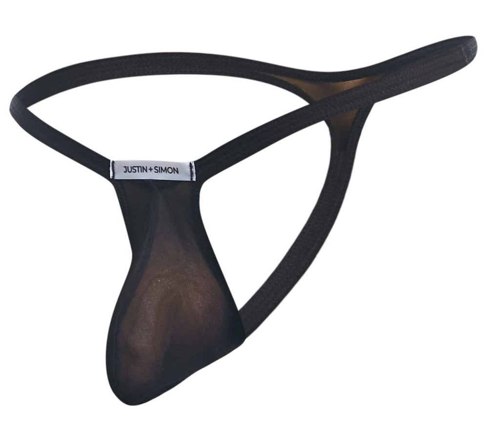 JUSTIN+SIMON Men's Underwear XSJBU02 Bulge Thongs Color Black