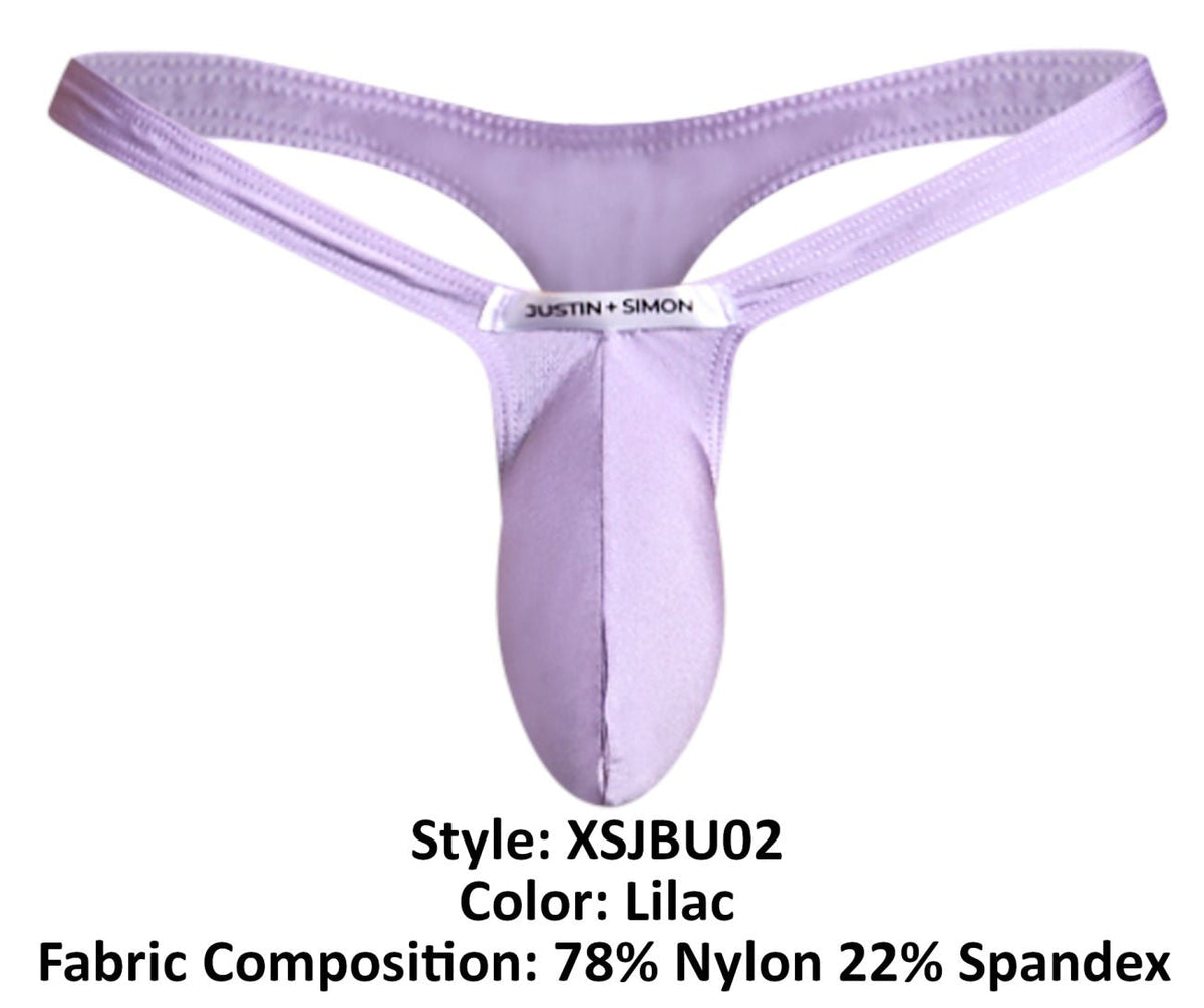 JUSTIN+SIMON Men's Underwear XSJBU02 Bulge Thongs Color Lilac