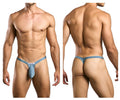 JUSTIN+SIMON Men's Underwear XSJBU02 Bulge Thongs Color Metal Green