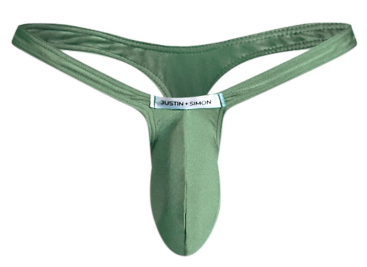 JUSTIN+SIMON Men's Underwear XSJBU02 Bulge Thongs Color New Green