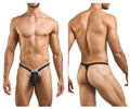 JUSTIN+SIMON Men's Underwear XSJBU02 Bulge Thongs Color Peach Black
