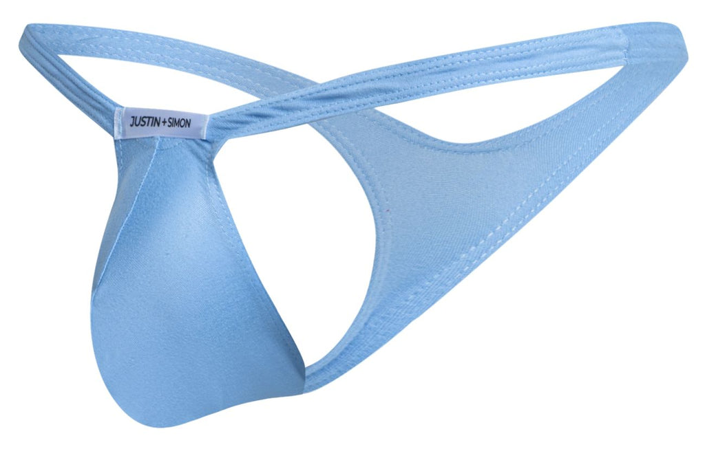 JUSTIN+SIMON Men's Underwear XSJBU02 Bulge Thongs Color Peach Blue