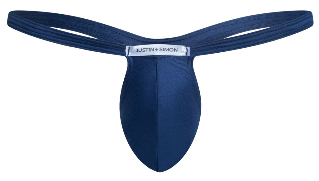JUSTIN+SIMON Men's Underwear XSJBU02 Bulge Thongs Color Peach Navy
