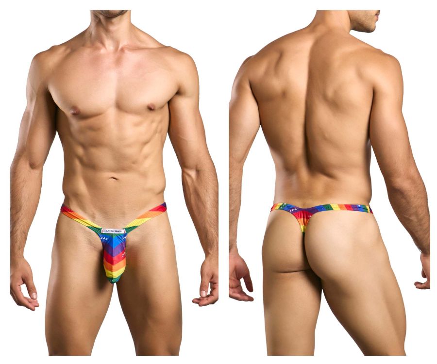 JUSTIN+SIMON Men's Underwear XSJBU02 Bulge Thongs Color Pride