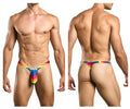 JUSTIN+SIMON Men's Underwear XSJBU02 Bulge Thongs Color Pride Flag