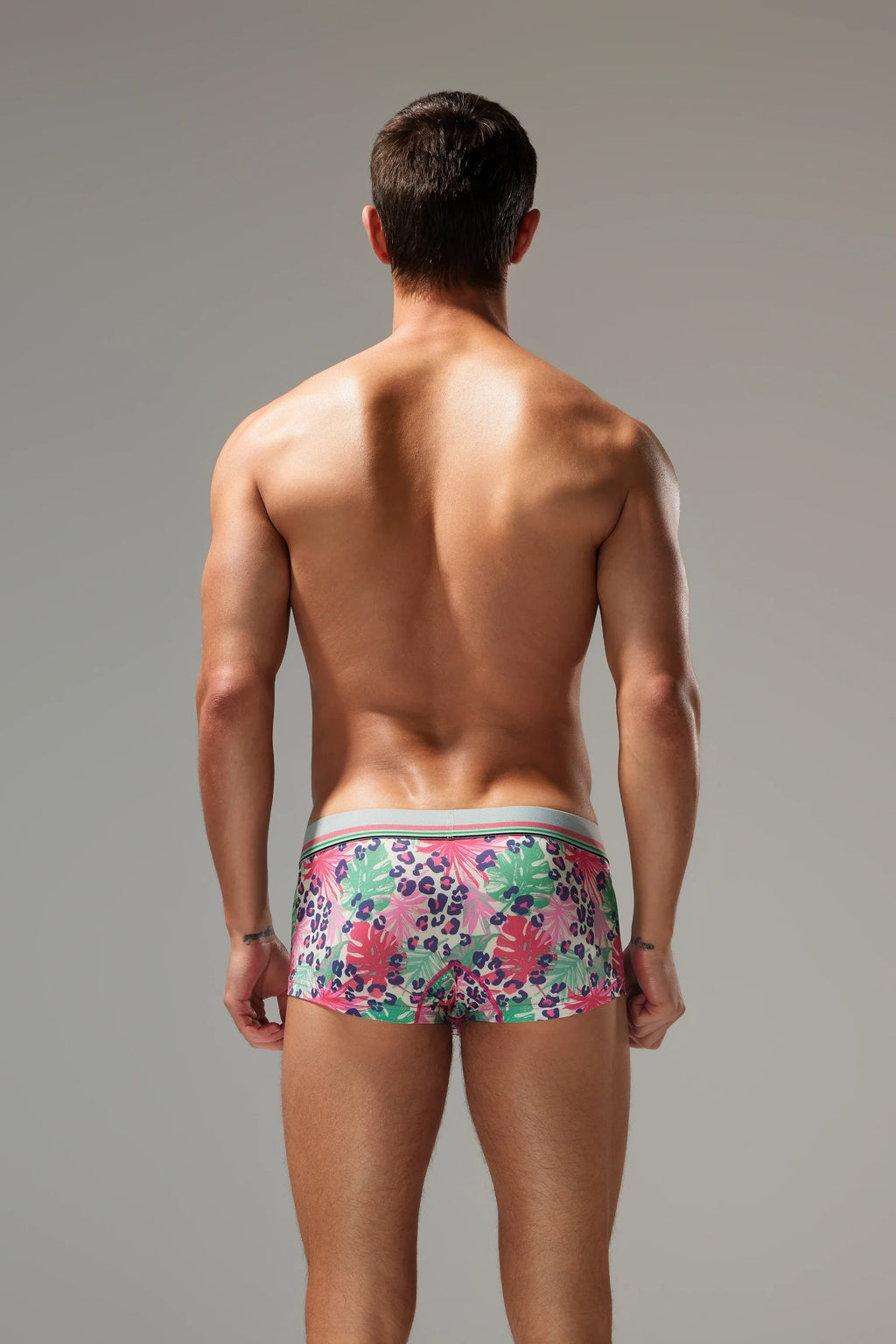 Men’s Cherry Oil Painting Print Boxer Shorts – Soft, Quick-Dry & Breathable