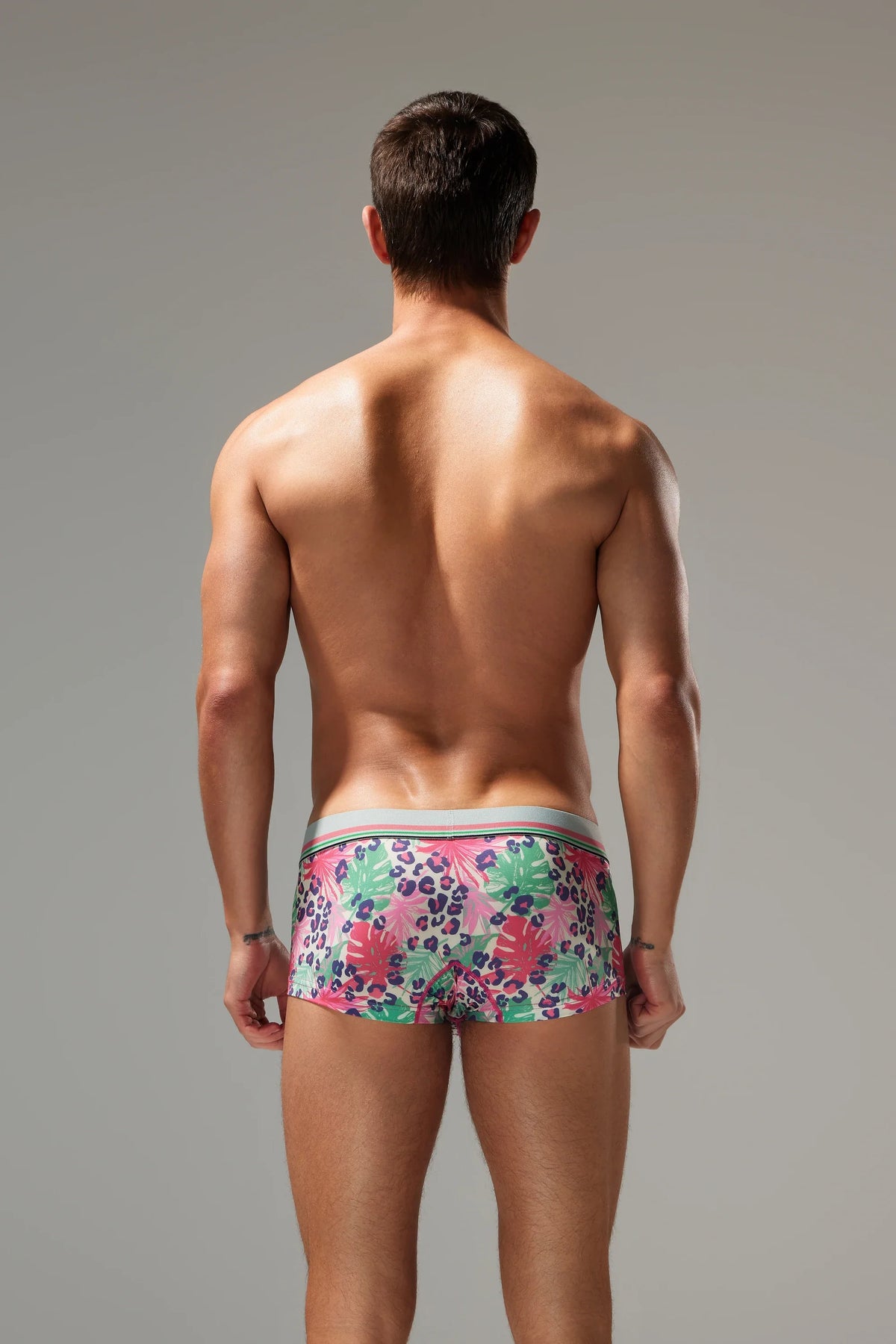 Men’s Cherry Oil Painting Print Boxer Shorts – Soft, Quick-Dry & Breathable