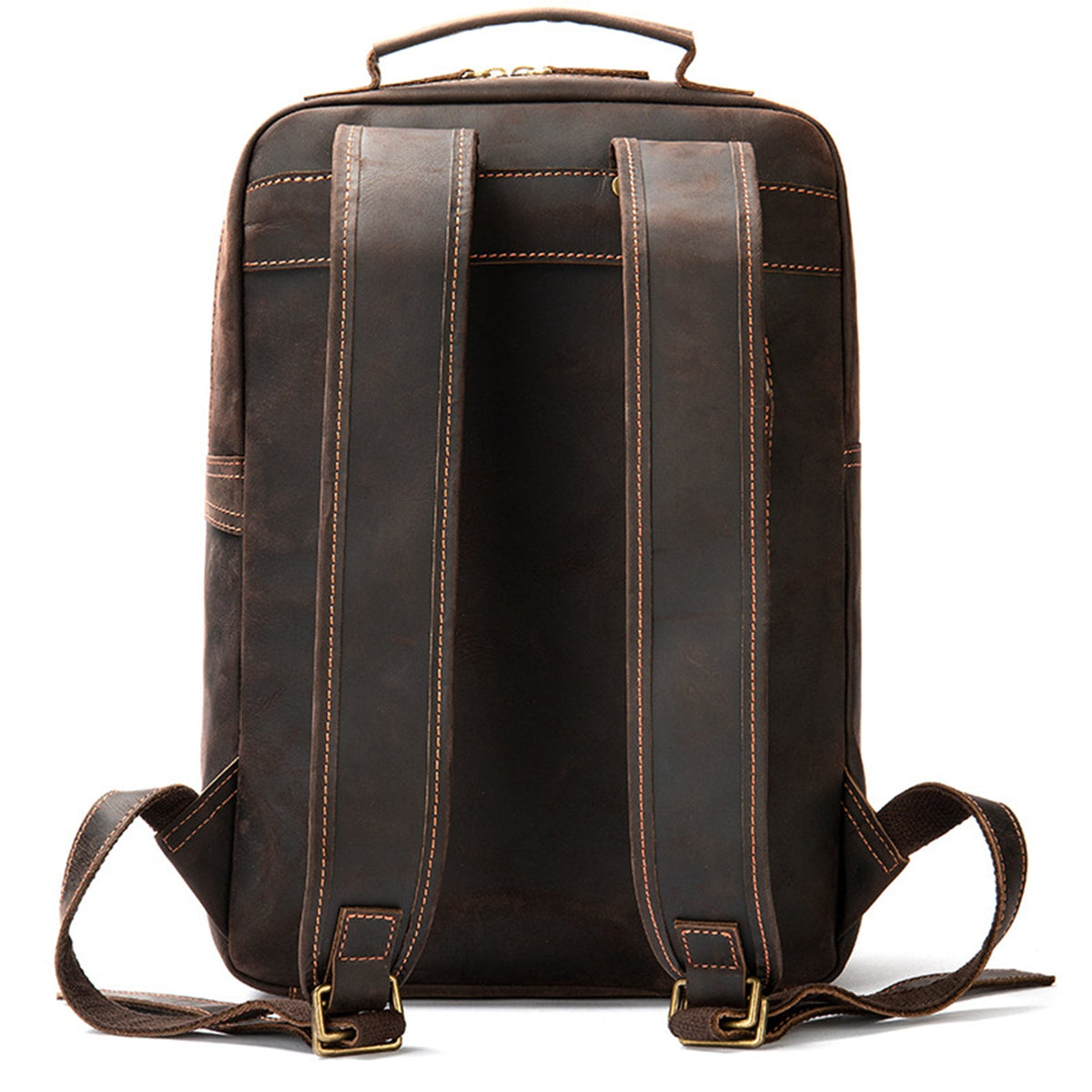Leather Laptop Backpack for Men Vintage Full Grain Leather Backpack for Travel, Work & School