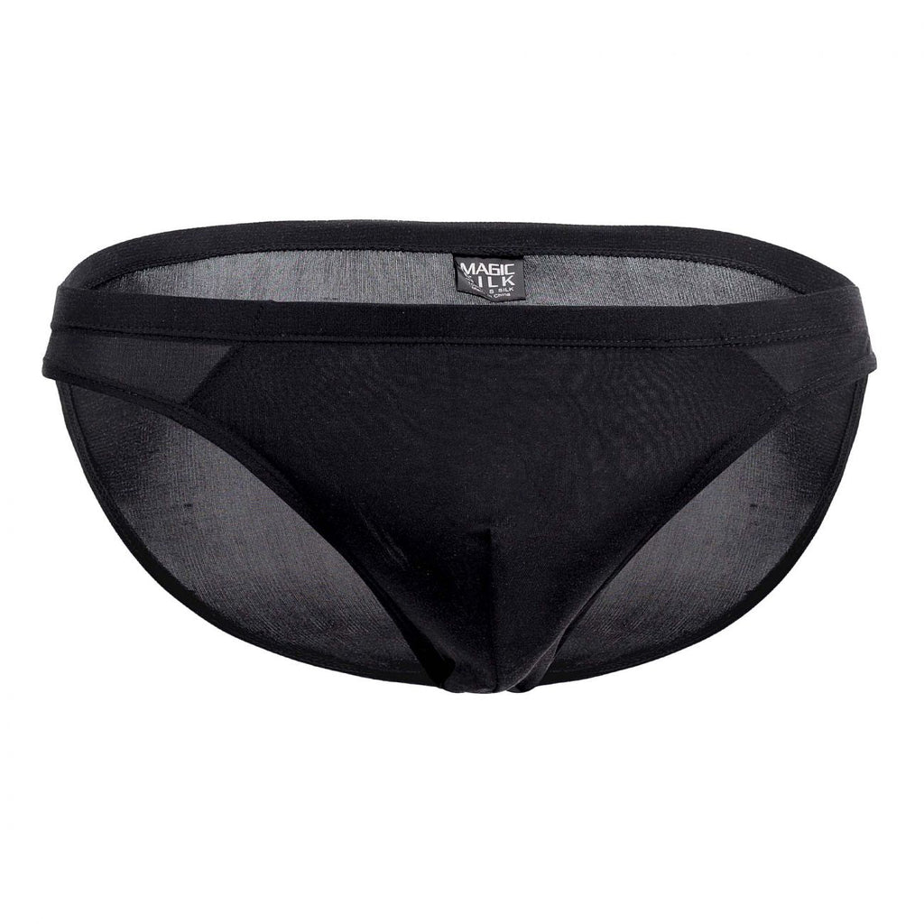 Magic Silk Men's Underwear 6606 Silk Briefs Color Black
