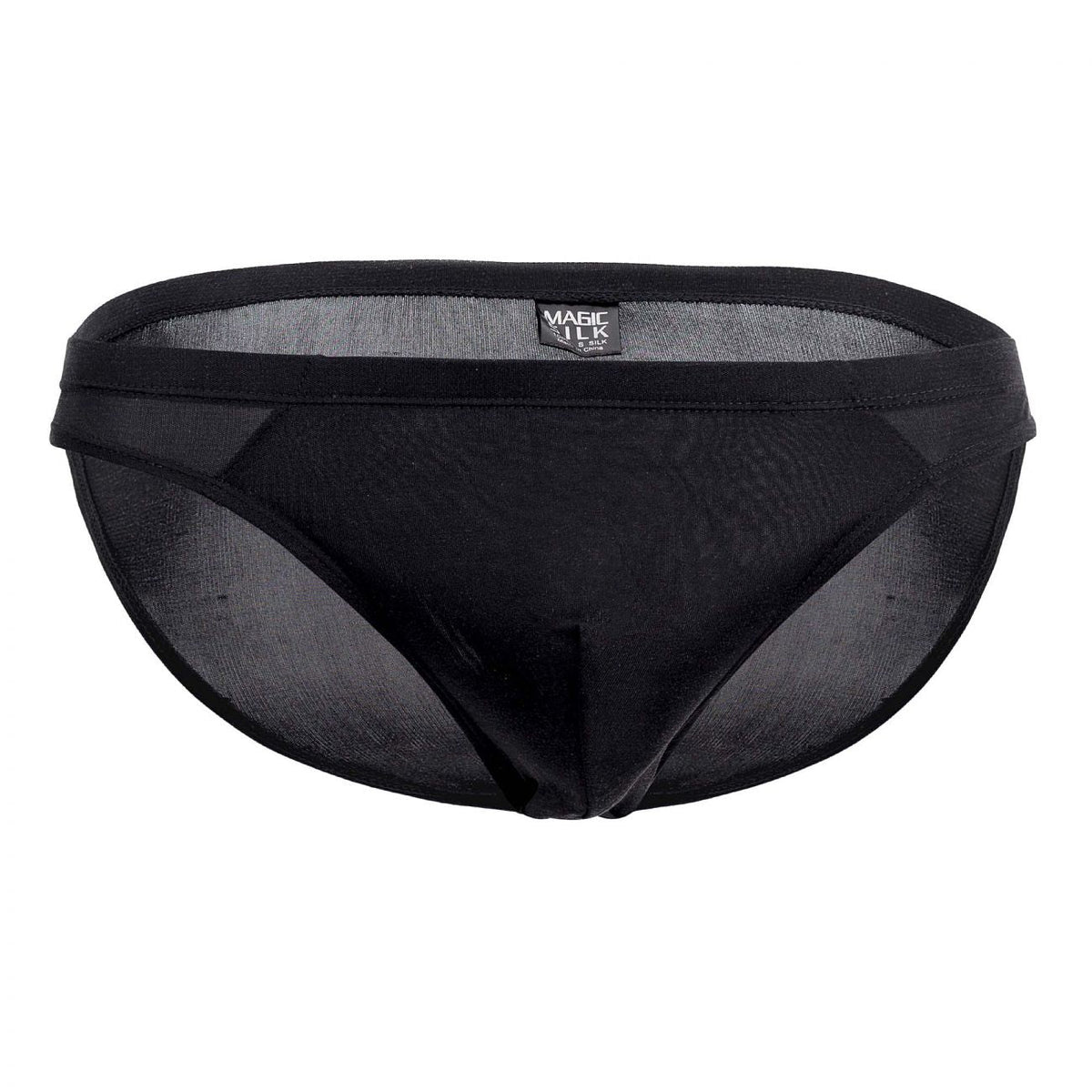 Magic Silk Men's Underwear 6606 Silk Briefs Color Black