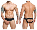 MaleBasics Men's Underwear DMBL01 DNGEON Cockring Jockstrap Color Black