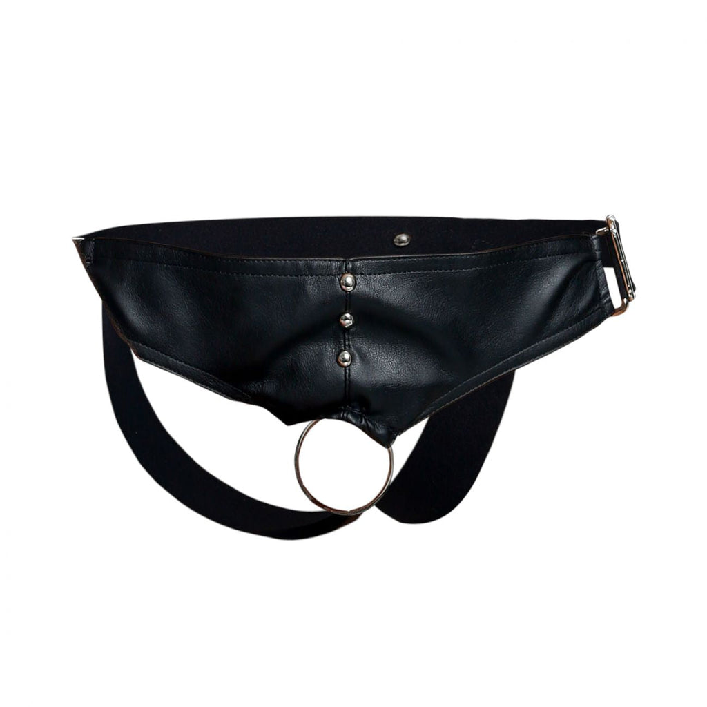 MaleBasics Men's Underwear DMBL01 DNGEON Cockring Jockstrap Color Black