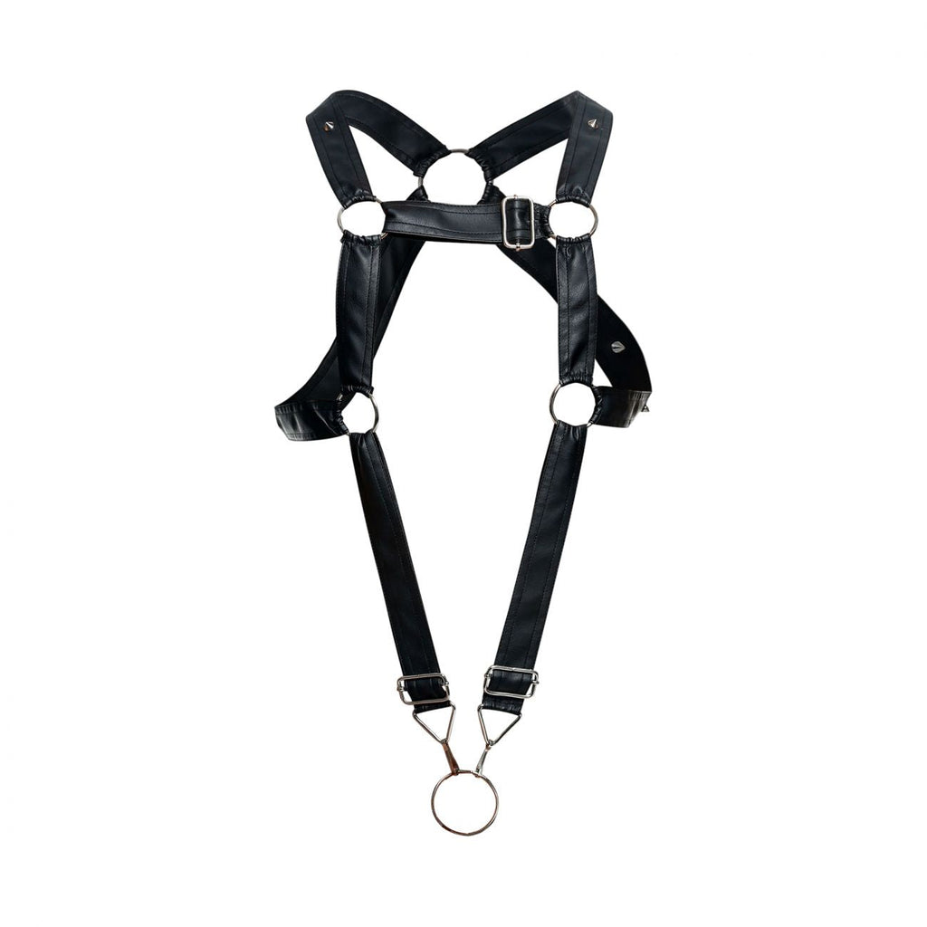 MaleBasics Men's Underwear DMBL07 DNGEON Cross Cockring Harness Color Black