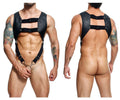 MaleBasics Men's Underwear DMBL08 DNGEON Croptop Cockring Harness Color Black