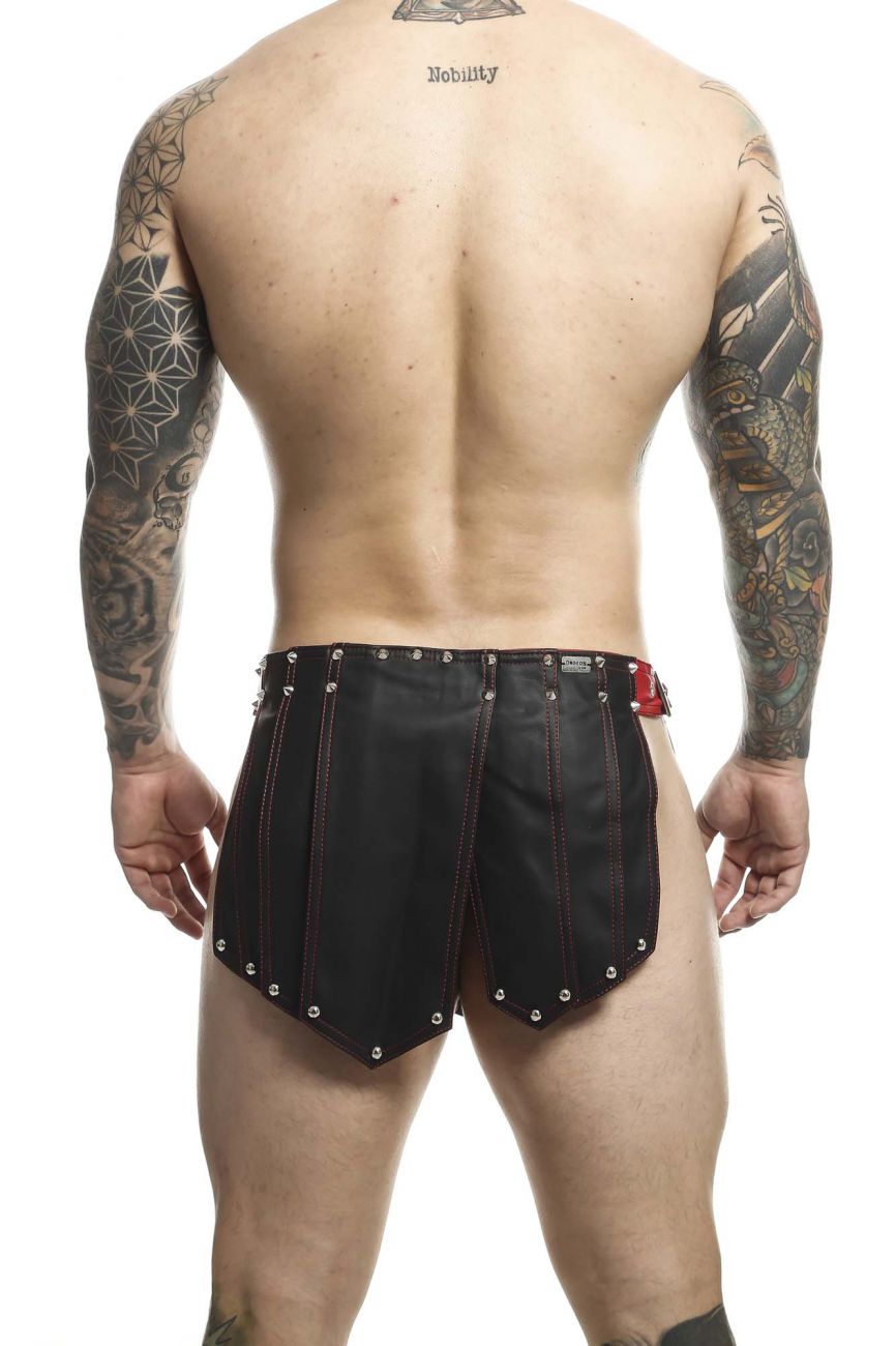 MaleBasics Men's Lingerie DMBL10 DNGEON Roman Skirt Color Black-Red