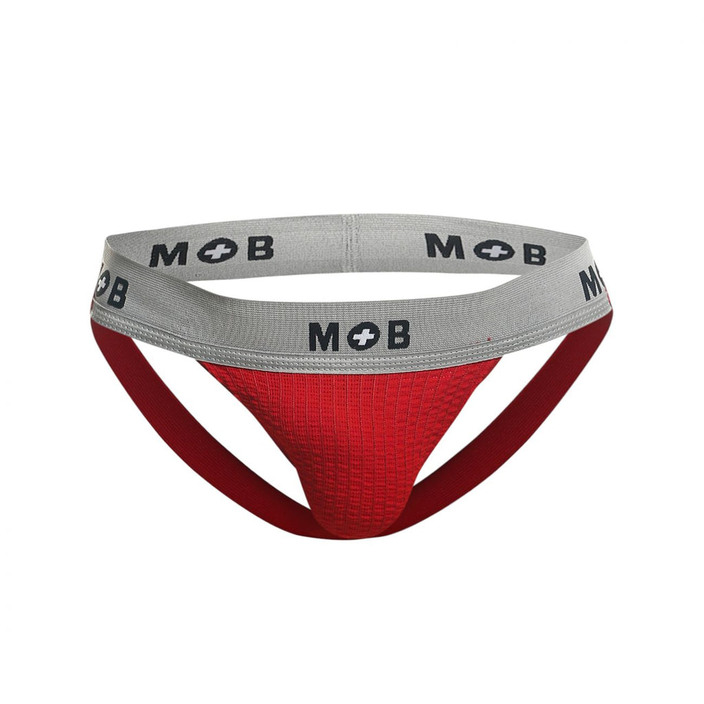 MaleBasics Men's Underwear MBL107 MOB Classic Fetish Jock 3 Inches Jockstrap Color Red