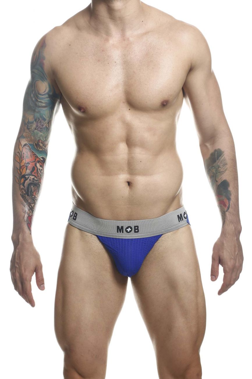 MaleBasics Men's Underwear MBL107 MOB Classic Fetish Jock 3 Inches Jockstrap Color Royal
