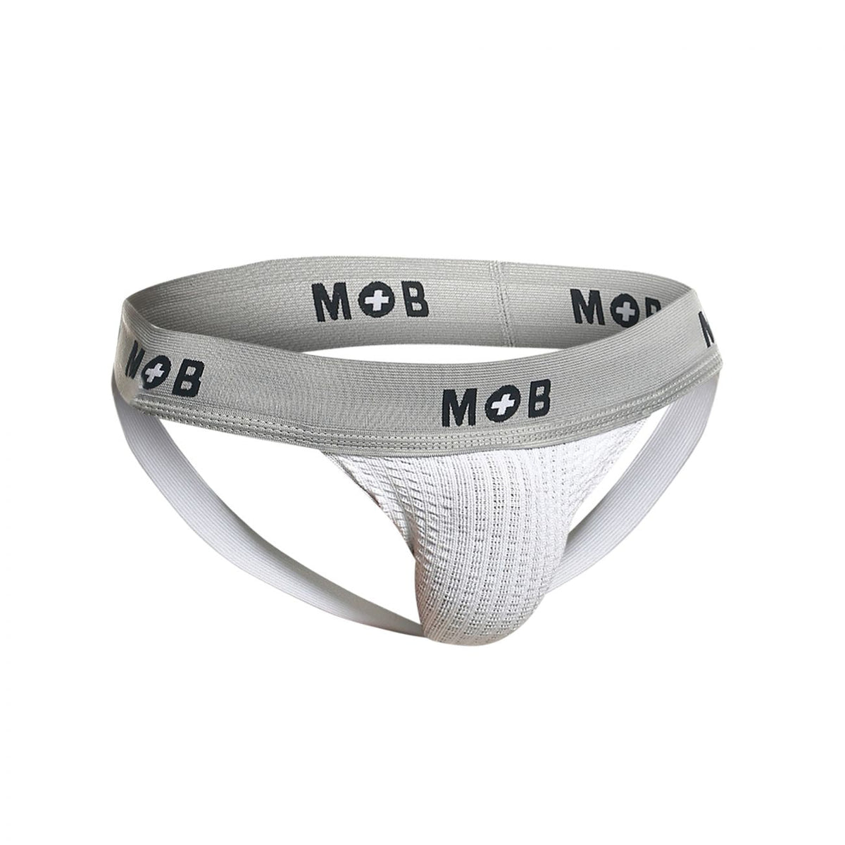 MaleBasics Men's Underwear MBL107 MOB Classic Fetish Jock 3 Inches Jockstrap Color White
