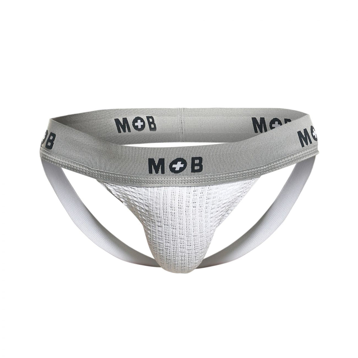 MaleBasics Men's Underwear MBL107 MOB Classic Fetish Jock 3 Inches Jockstrap Color White