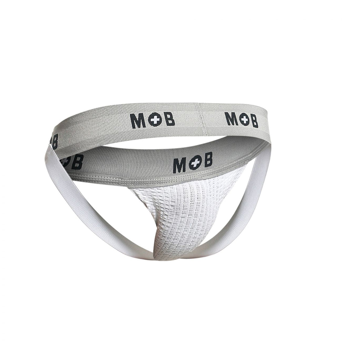 MaleBasics Men's Underwear MBL107 MOB Classic Fetish Jock 3 Inches Jockstrap Color White