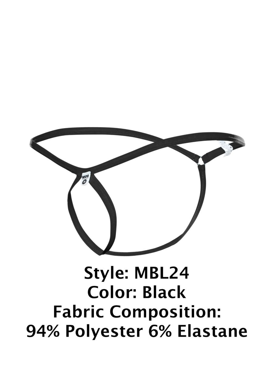 MaleBasics Men's Underwear MBL24 Tear Drop Thongs Color Black
