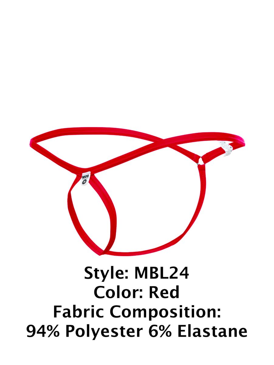 MaleBasics Men's Underwear MBL24 Tear Drop Thongs Color Red