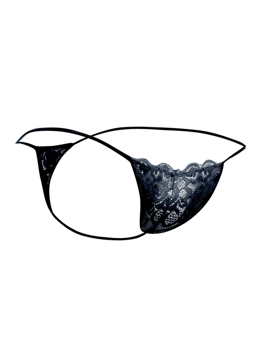 MaleBasics Men's Underwear MBL27 Lace Thongs Color Black