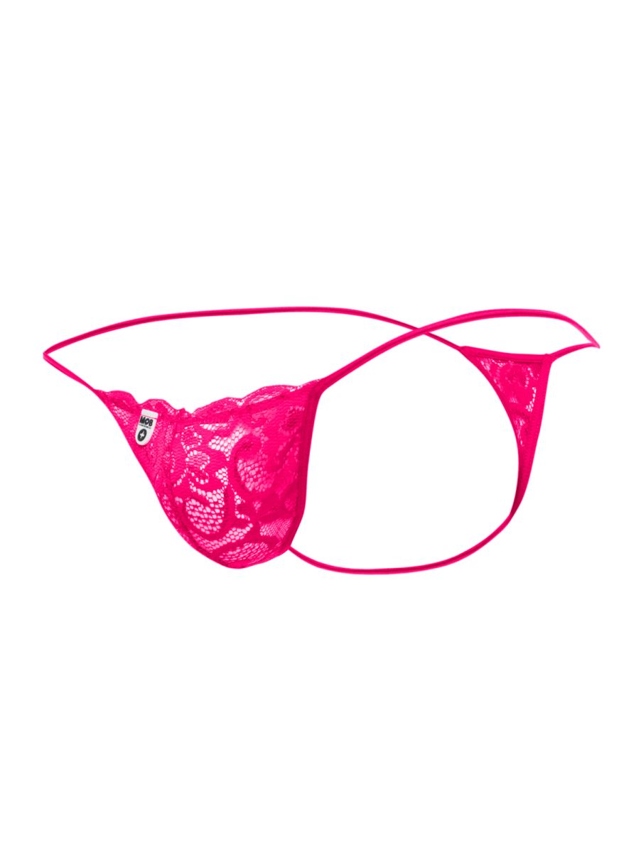 MaleBasics Men's Underwear MBL27 Lace Thongs Color Hot Pink