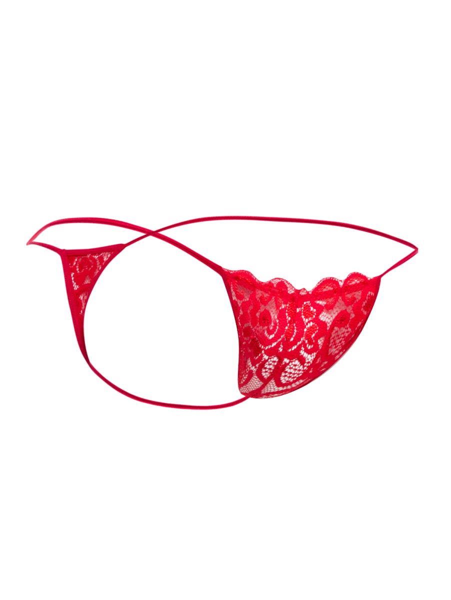 MaleBasics Men's Underwear MBL27 Lace Thongs Color Red