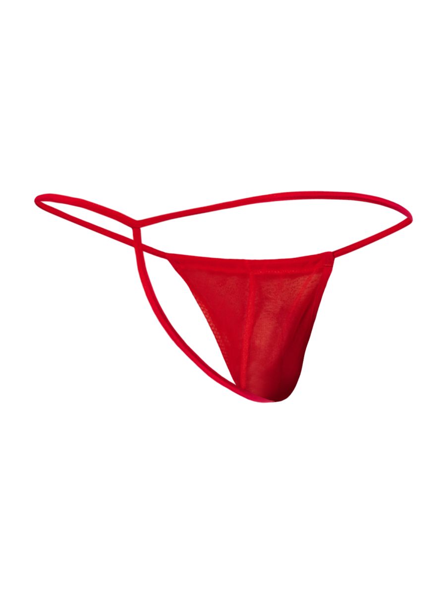 MaleBasics Men's Underwear MBL59 Mesh G-String Color Red Mesh