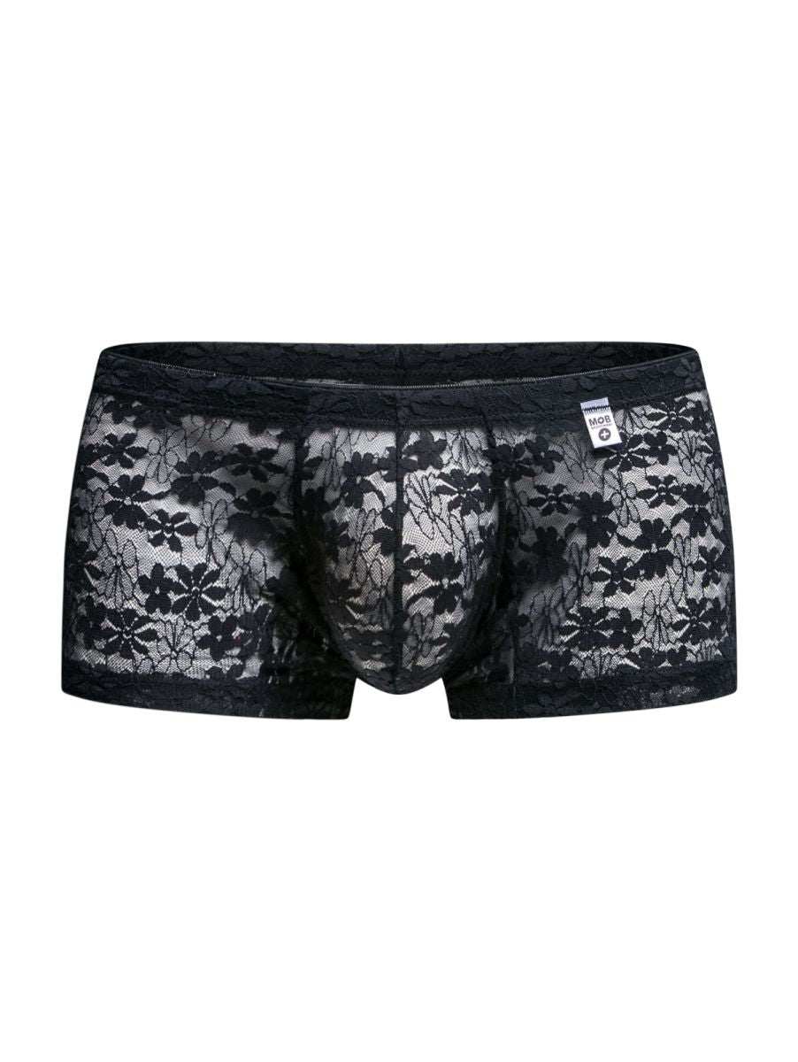 MaleBasics Men's Underwear MBL78 Lace Trunks Color Black Lace