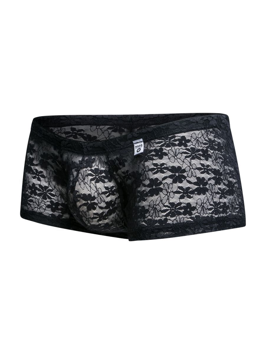 MaleBasics Men's Underwear MBL78 Lace Trunks Color Black Lace