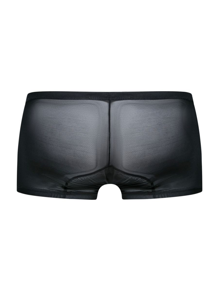 MaleBasics Men's Underwear MBL78 Lace Trunks Color Black Mesh
