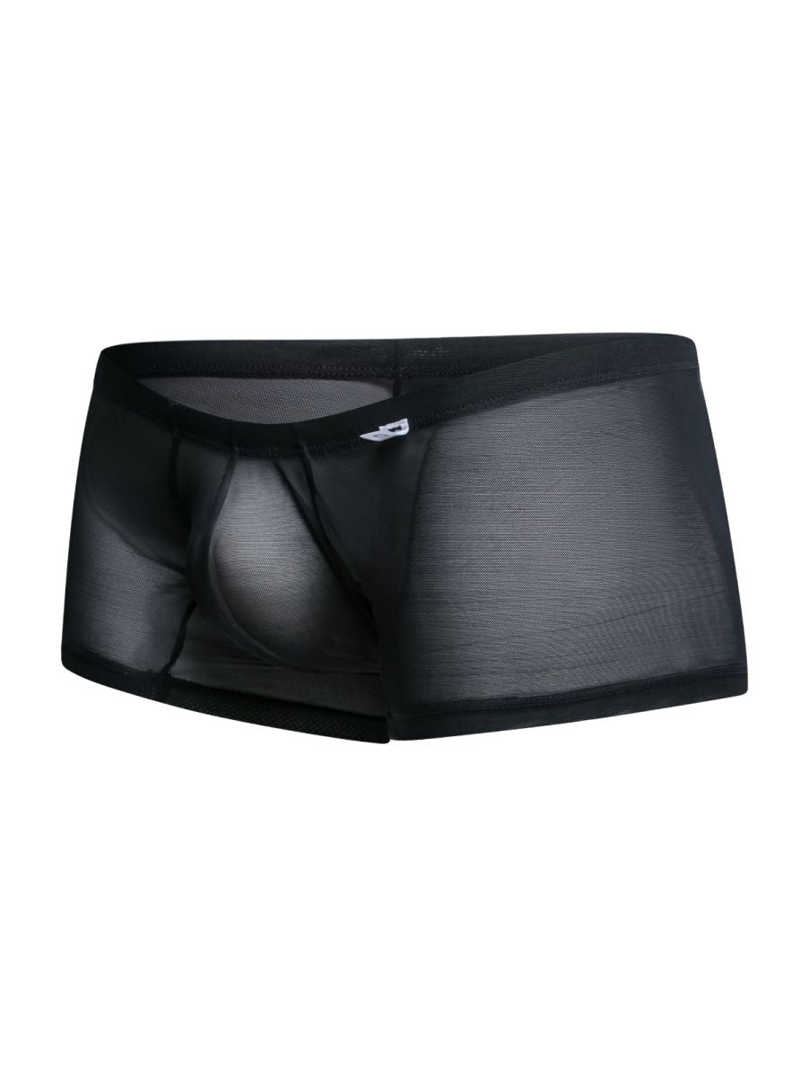 MaleBasics Men's Underwear MBL78 Lace Trunks Color Black Mesh