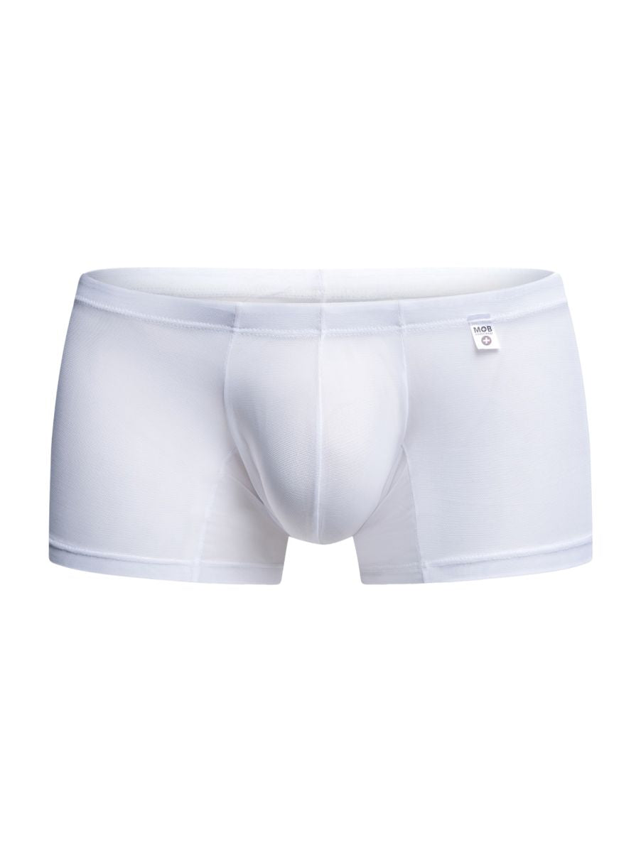 MaleBasics Men's Underwear MBL78 Lace Trunks Color White Mesh