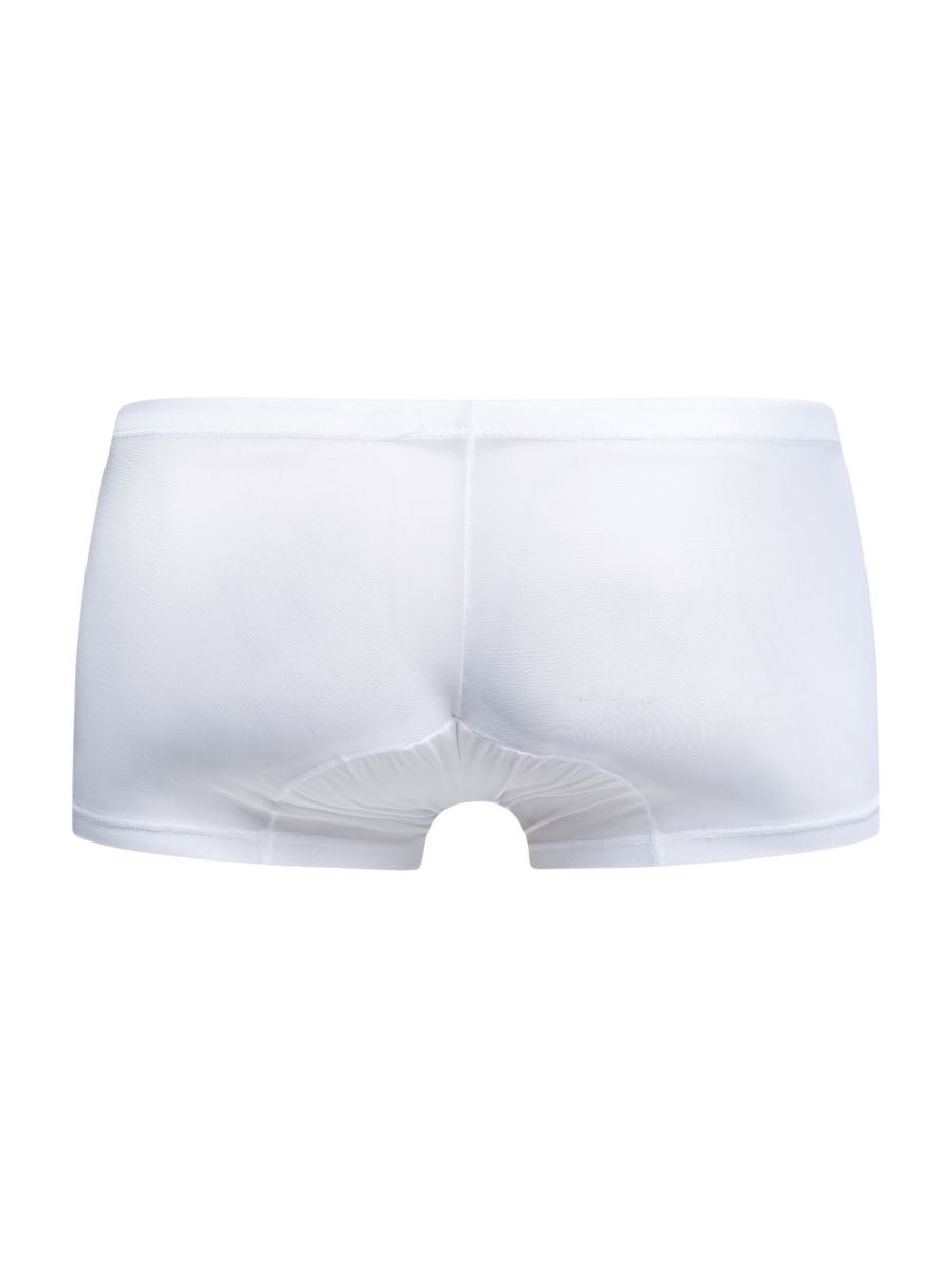 MaleBasics Men's Underwear MBL78 Lace Trunks Color White Mesh