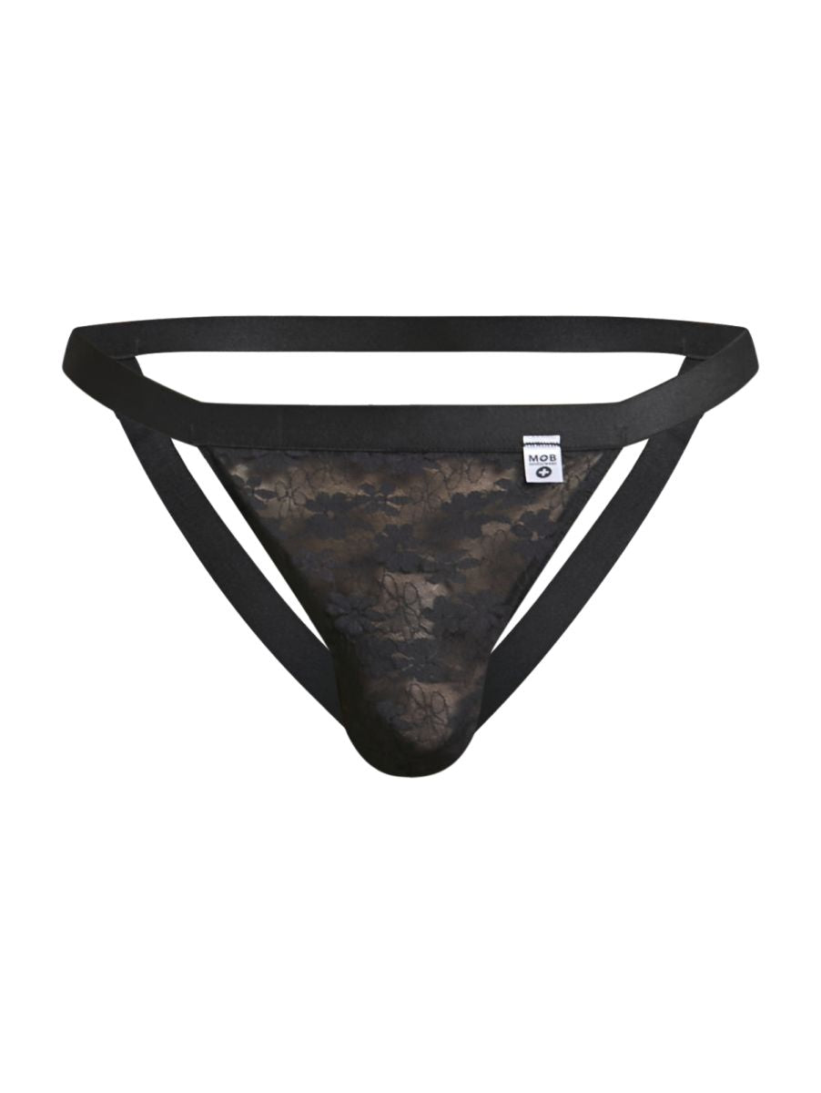 MaleBasics Men's Underwear MBL82 Sexy Jockstrap Color Black Lace