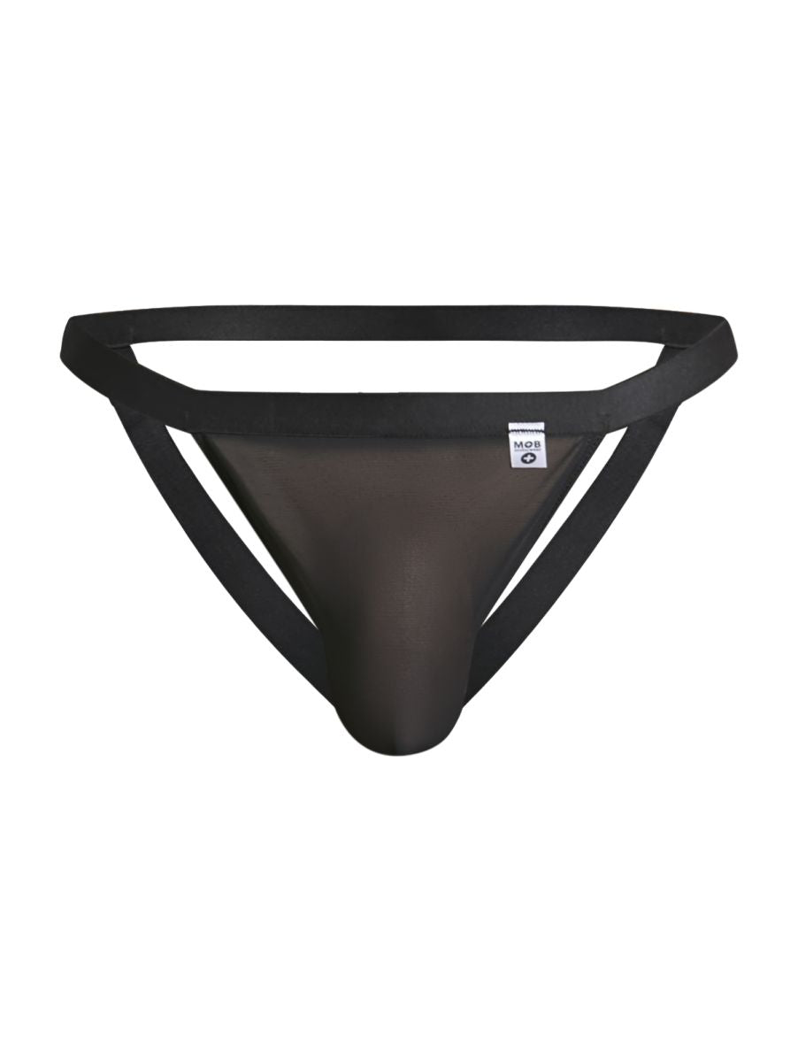 MaleBasics Men's Underwear MBL82 Sexy Jockstrap Color Black Mesh