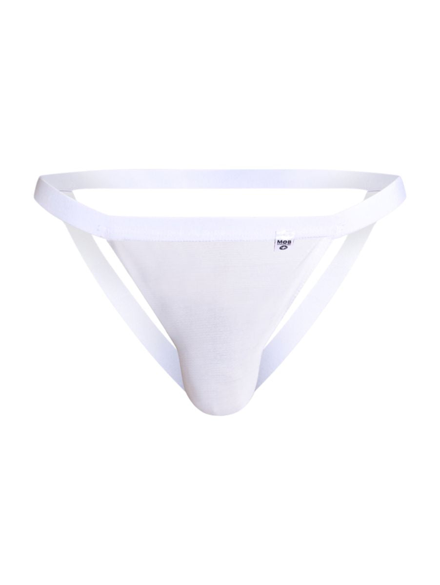 MaleBasics Men's Underwear MBL82 Sexy Jockstrap Color White Mesh