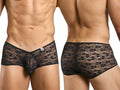 MaleBasics Men's Underwear MBL83 Loop Cheeky Trunks Color Black Lace